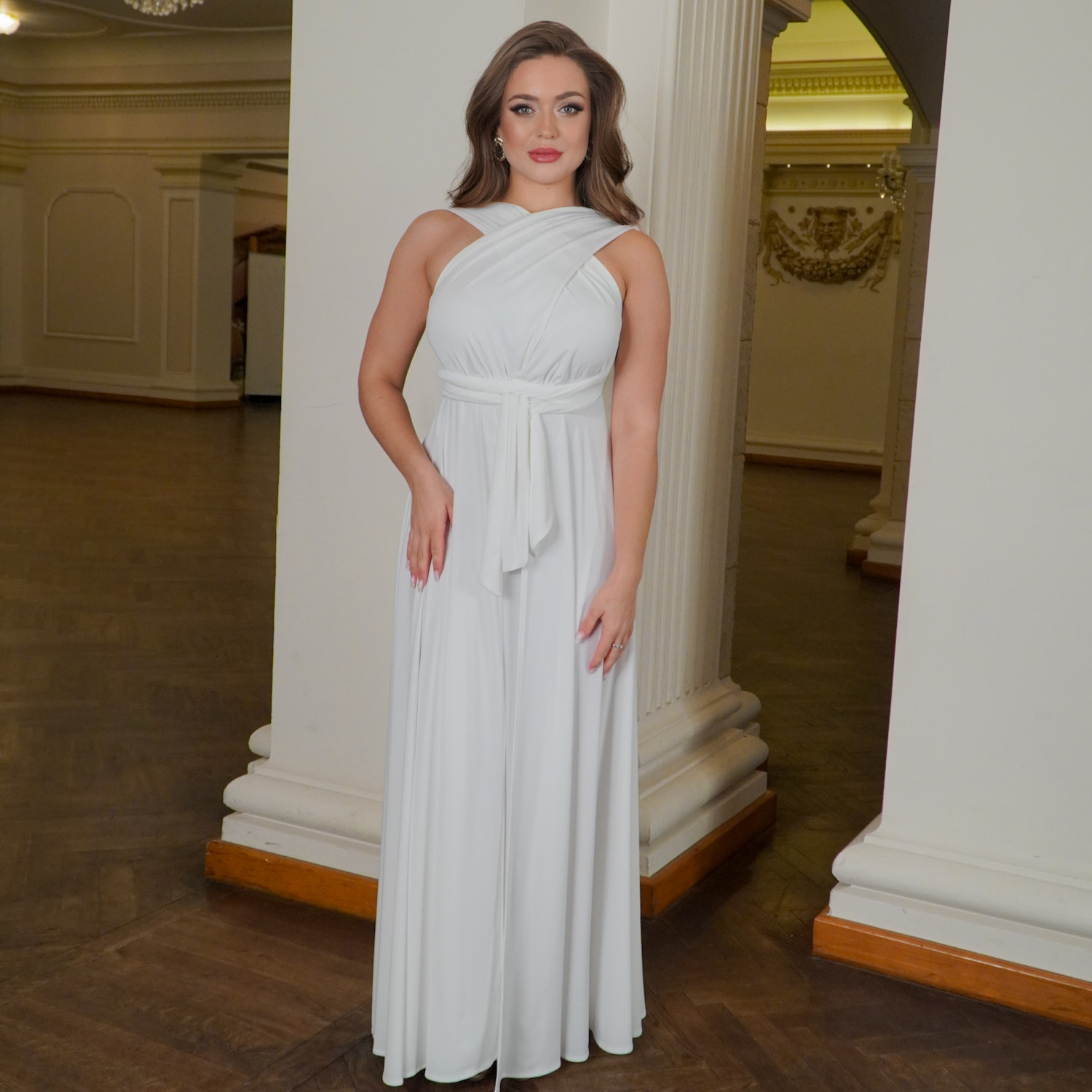 Suknia satynowa bridalstole złota